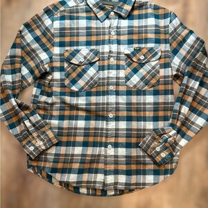 Seager Grit Rugged Outerwear Heavyweight Flannel Shirt Mens Medium Green Plaid